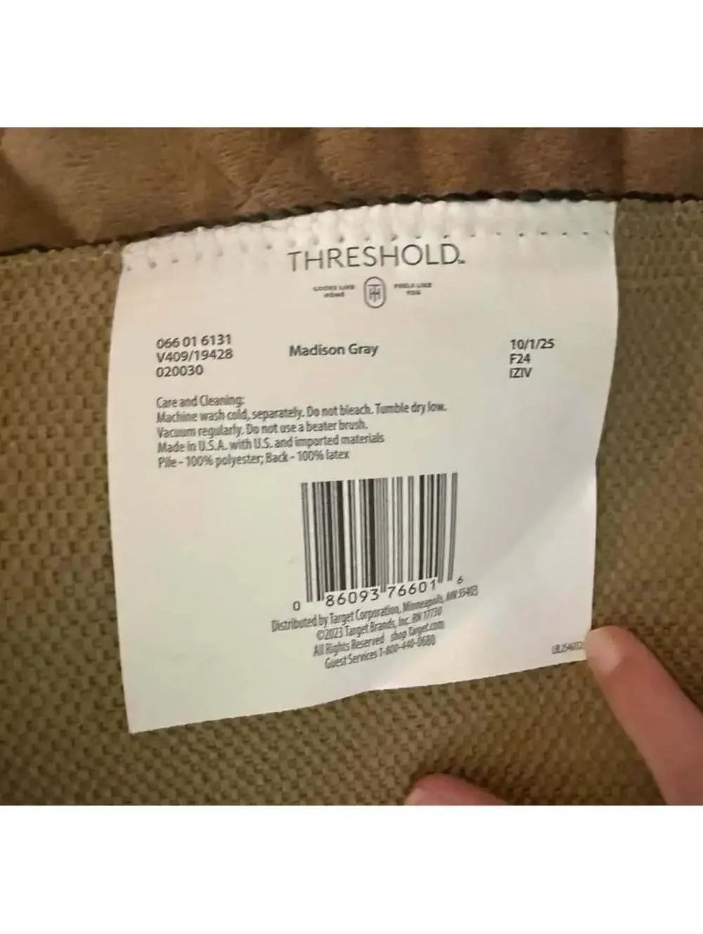 2x Rockbridge Washable Rug from Threshold in Madison Gray